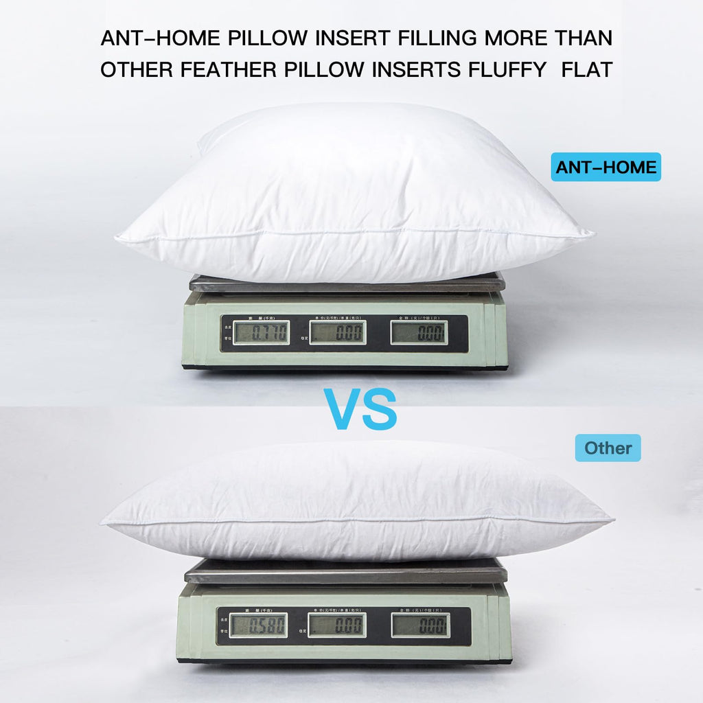 Ant-Home 16''X26'' Pillow Inserts Soft Feather Pillow Set Of 2 Indoor Decorative Sofa Down Pillows Bed Pillows Couch Pillow