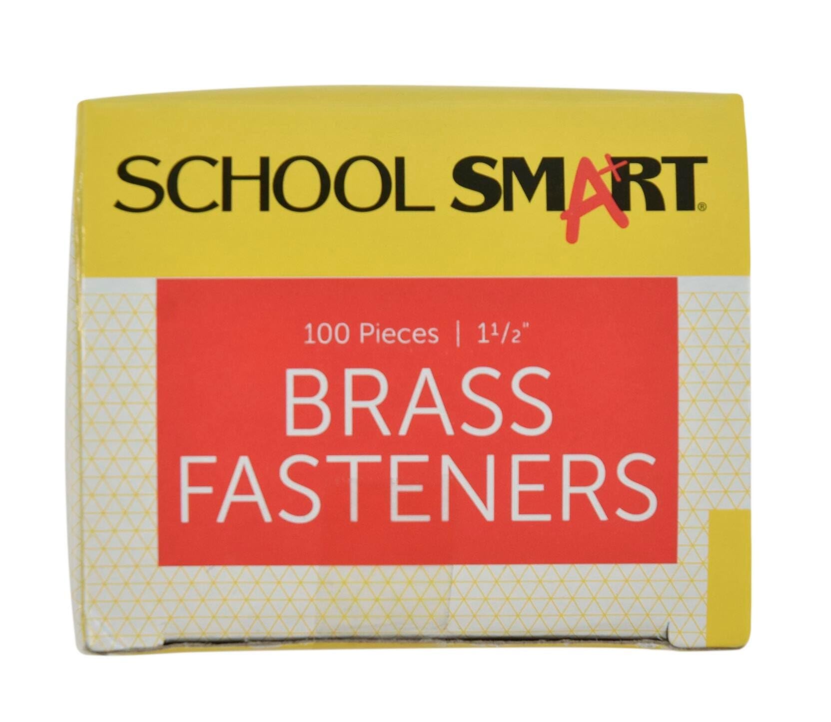 School Smart Brass Plated Fasteners - 1 1/2 Inch - Box Of 100