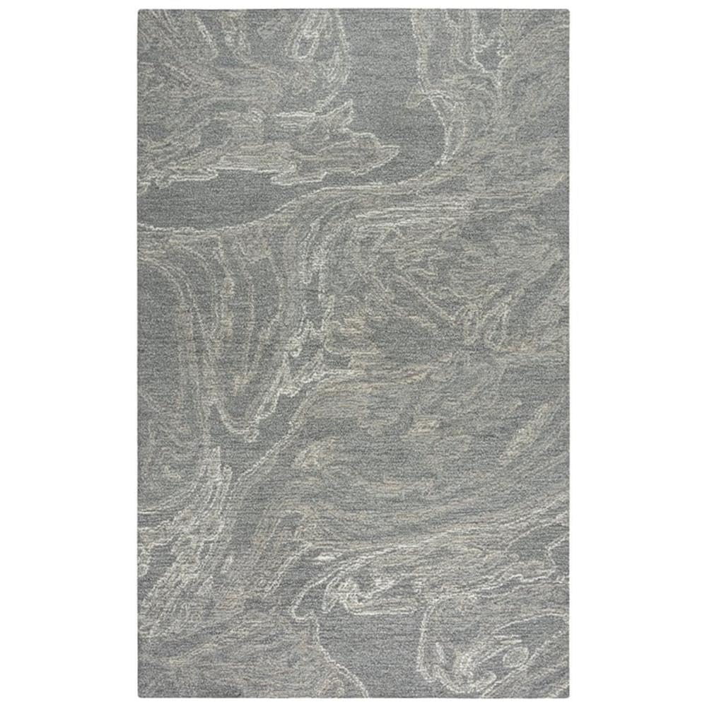 Peace 5' X 7'6" Abstract Gray/Gray Hand-Tufted Area Rug