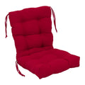 Blazing Needles 18 38-inch Twill Seat/Back Tufted Chair Cushion, 18 x 38, Ruby Red