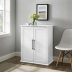 Crosley Furniture Bartlett Stackable Pantry Storage Cabinet with Shelves, Kitchen, Dining, or Laundry Room, White
