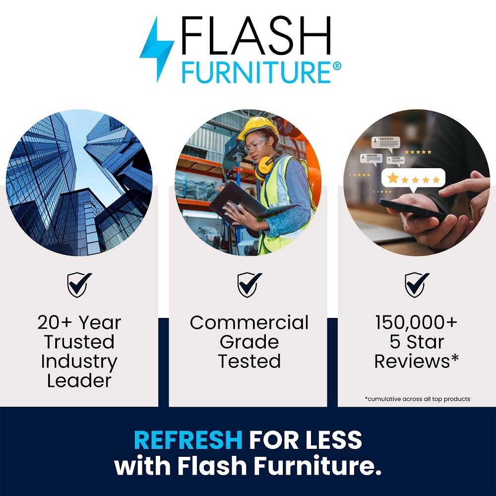 Flash Furniture Glenbrook 36'' Square Table Top with Black or Mahogany Reversible Laminate Top