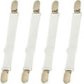 Bbdou Bed Sheet Clips Straps Sheet Holder Mattress Clips, 4 Pcs Adjustable Elastic Bed Sheet Grippers Straps Suspender Fasteners