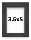 3.5x5 Shadow Box Frame Frame Black | 1'' Depth of Usable Space| Interior Size 3.5x5 or 5x3.5 in| UV Resistant Acrylic, Acid-Free