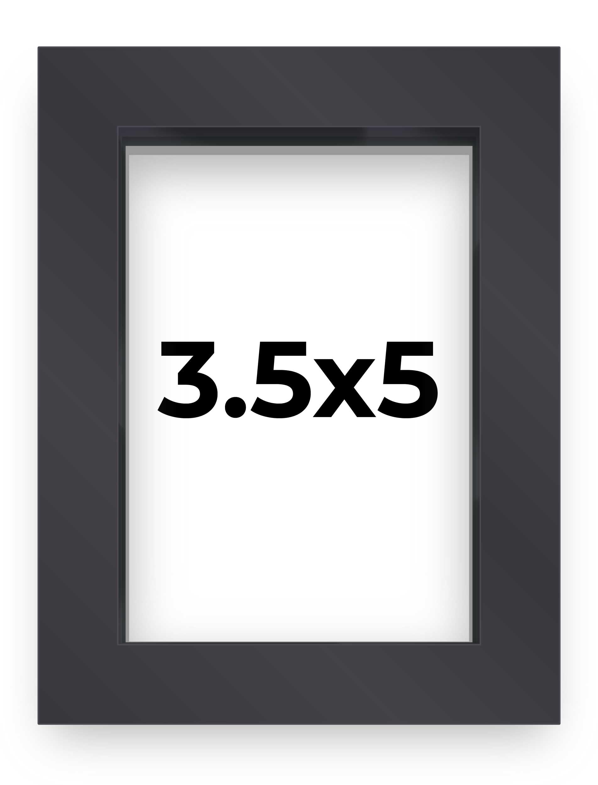 3.5x5 Shadow Box Frame Frame Black | 1'' Depth of Usable Space| Interior Size 3.5x5 or 5x3.5 in| UV Resistant Acrylic, Acid-Free