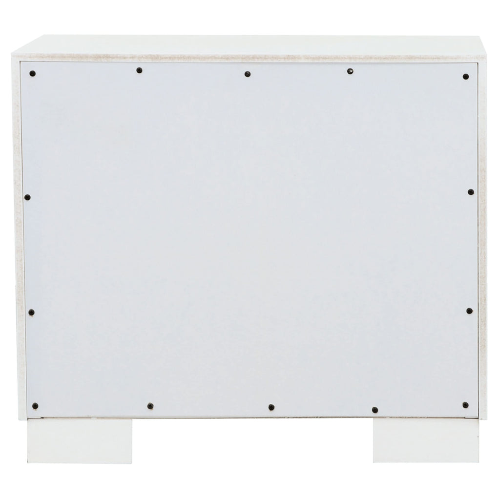 Coaster Furniture Jessica Modern 2 Drawer Nightstand Bedroom Bedside Table Storage Drawers White 202992