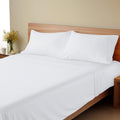 Springspirit Twin Sheets Set, 4 Piece Bed Sheets Set Deep Pockets, Super Soft Twin Sheets, Breathable Twin Bed Sheets Set, White