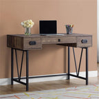 Monarch Specialties Computer Desk Home Office Laptop Storage Drawers 48' L Work Metal Brown