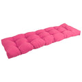Blazing Needles Twill Tufted Bench Cushion, 55 x 19, Bery Berry
