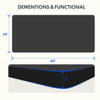 Flexispot Whole Piece 60'X24' Desktop 1' Thickness Height Adjustable Desk Rectangular Tabletop Black Board (60Inch Black Top)