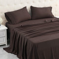 Micoral Queen Bed Sheets Set, Soft Breathable Bedding Sheet Set, Sheets Set With 16'' Deep Pocket Design (4 Pieces, Queen, Brown