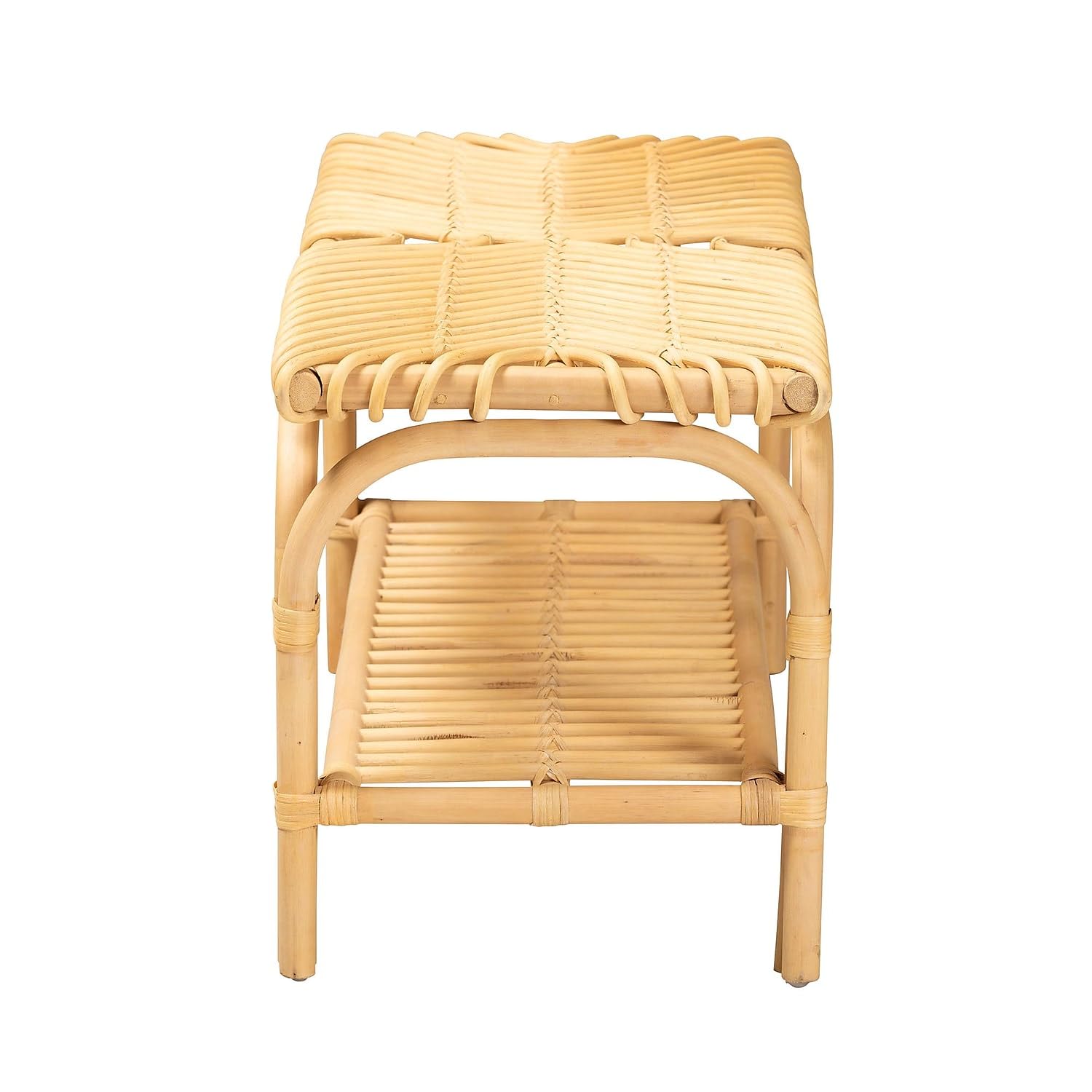 Baxton Studio Himari Rattan Bench, Natural Brown (233-13164-HiT)
