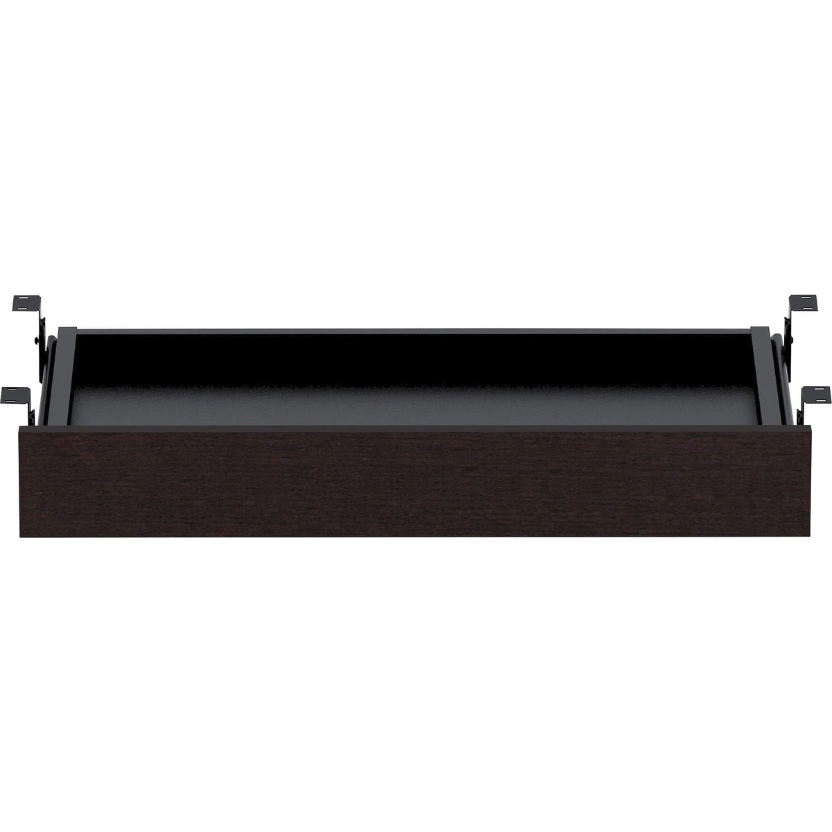 Lorell, LLR18224, Essentials Espresso Laminate Center Drawer, 1 Each