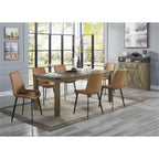 Acme Abiram Wooden Rectangular Dining Table in Rustic Oak