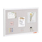 Vevor 30'X20' White Cork Board With Linen Surface Wall-Mounted Bulletin Board