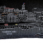 HomeRoots Grey 35' Black Nashville Nighttime Skyline Lumbar Decorative Pillow