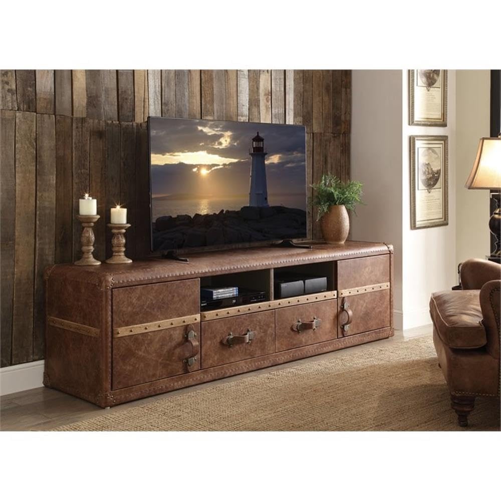 Acme Aberdeen 60" TV Stand in Retro Brown