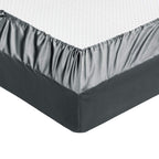 Treely 6 Piece Satin Sheets Full Size Silky Smooth Grey Satin Sheet Set With Deep Pocket, Satin Fitted Sheet, Flat Sheet, 4 Sati