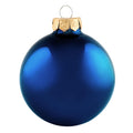 8ct Matte Midnight Blue Glass Ball Christmas Ornaments 3.25 (80mm)
