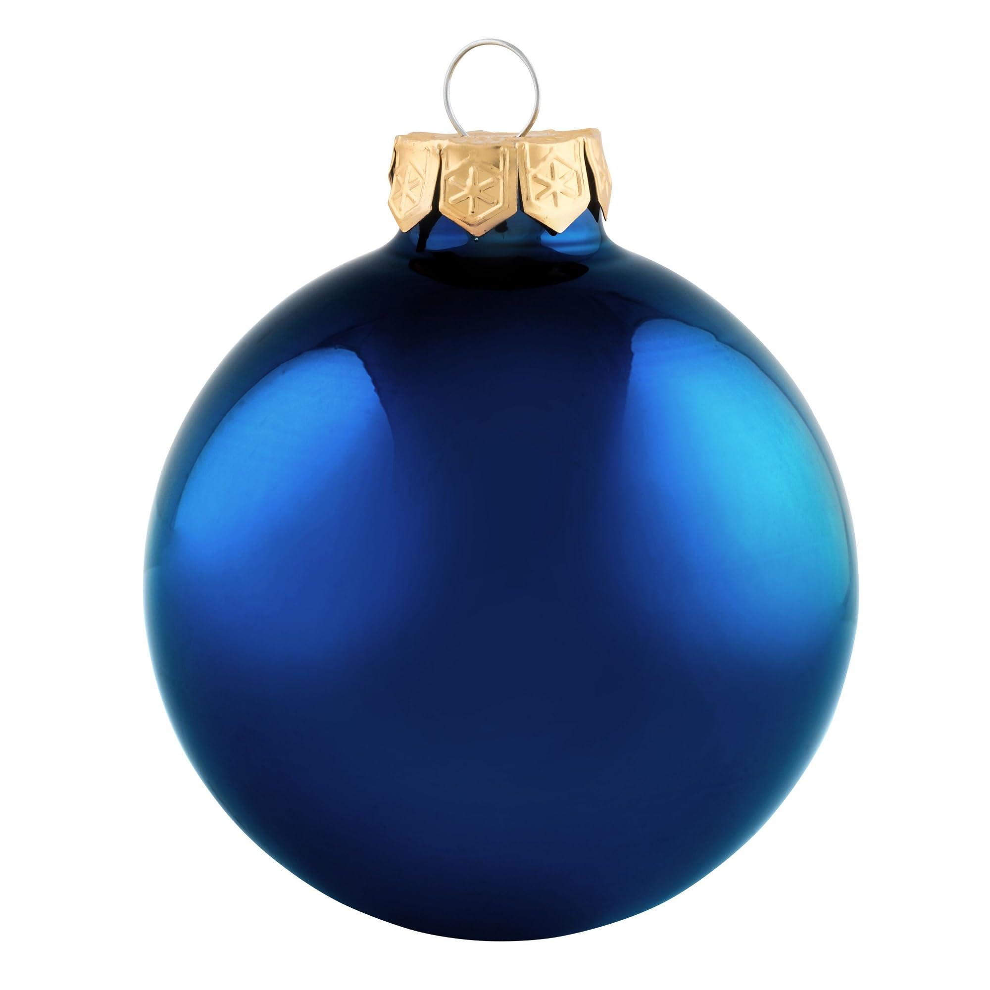 8ct Matte Midnight Blue Glass Ball Christmas Ornaments 3.25 (80mm)