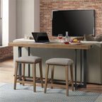 Intercon Furniture Transitional Wood Sofa Bar Table in Dune Brown Finish