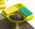 Riomax Multipurpose Plastic Kitchen Sink Organizer Corner Tray/Sink Rack For Kitchen/Sink Soap Holder For Kitchen (Green)(Pack O