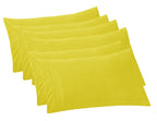 Elegant Comfort 6-Pack Solid Pillowcases 1500 Thread Count Egyptian Quality - Easy Care, Smooth Weave, Wrinkle And Stain Resistant, Easy Slip-On, 6-Piece Set, King Pillowcase, Yellow