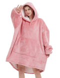 Nafleap Blanket Hoodie Women Wearable Blanket Adult Oversized Fleece Sherpa Christmas Sweatshirt Gift For Women, Pink