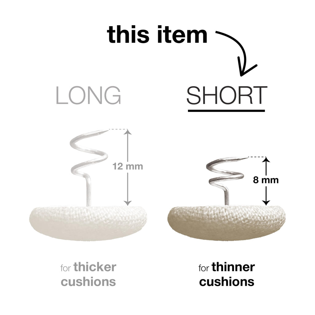Primpins Short Upholstery Pins - Classic Linen - 20 Colors Available - Fabric Covered Button Twist Pins - Keeps Furniture Covers