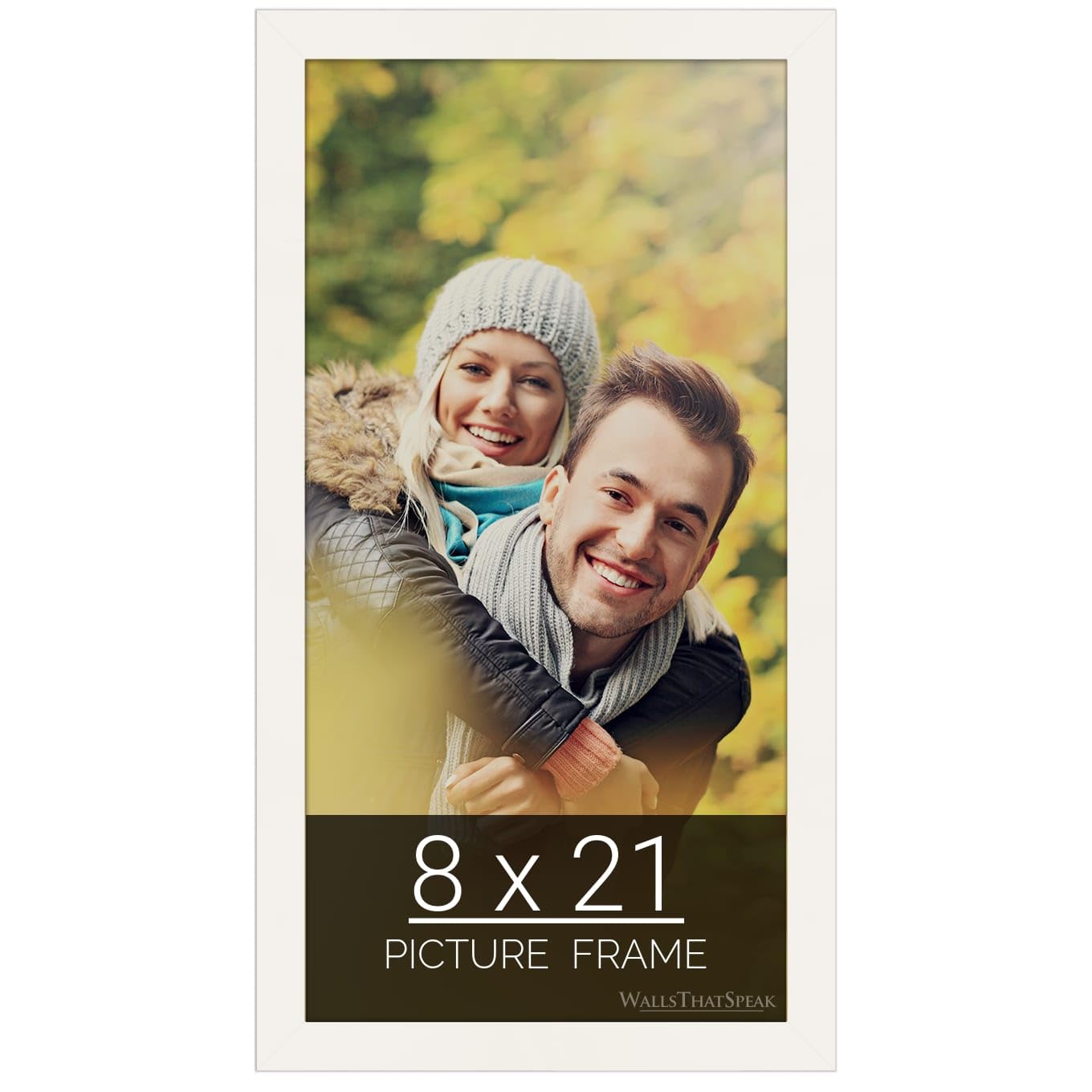 wallsthatspeak 8x21 white Picture Frame for Puzzles Posters Photos or Artwork