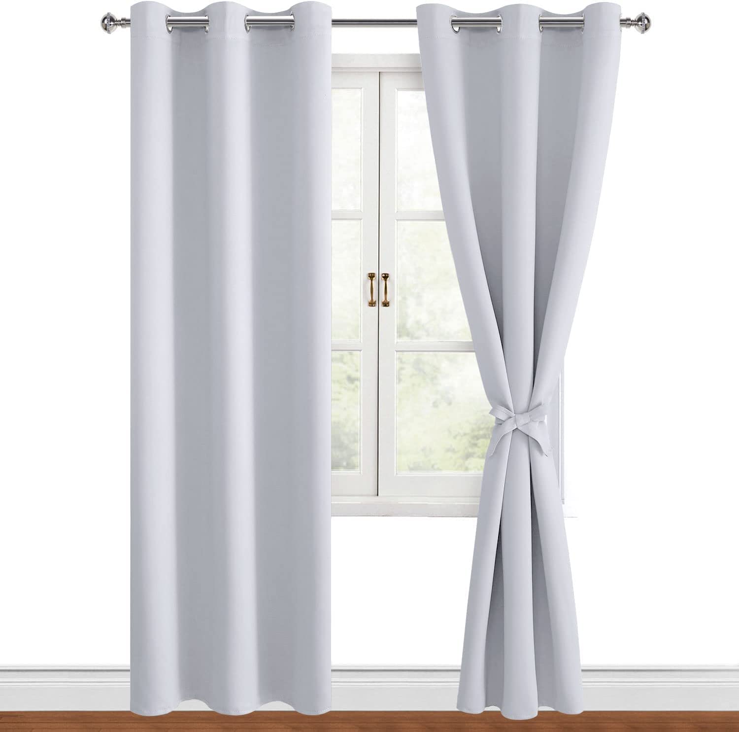 Hiasan Blackout Curtains for Bedroom, 38 x 84 Inches Long - Thermal Insulated & Energy Saving Window Curtains for Living Room, 2