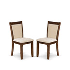 East West Furniture V796Mzn32-7 7 Piece Kitchen Table Set Consist Of A Rectangle Dining Table With V-Legs And 6 Light Beige Linen Fabric Parson Dining Chairs, 36X60 Inch, Multi-Color
