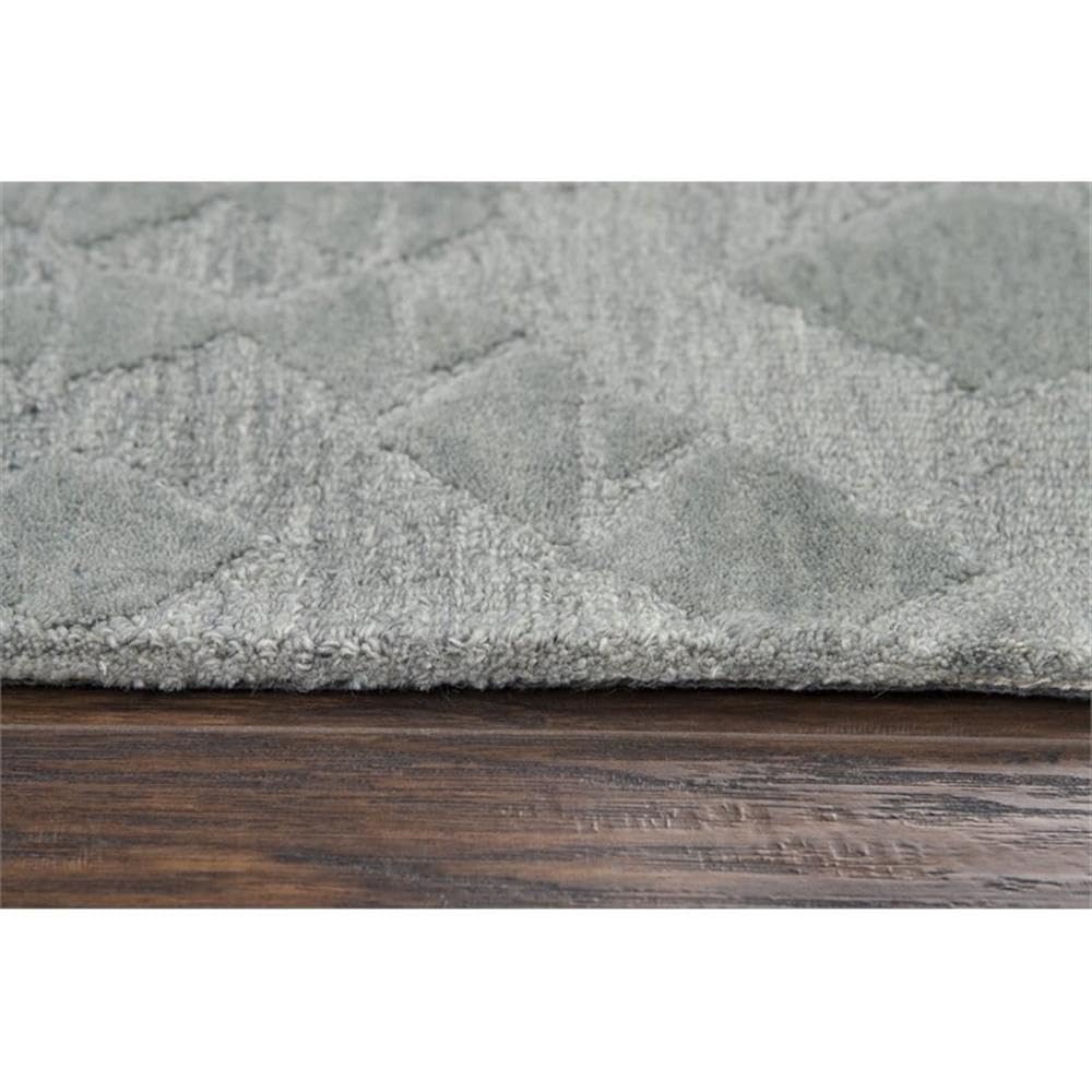 Rizzy Home Alora Decor Emerson 8' X 10' Diamond Grey/Gray/Rust/Blue Hand-Tufted Area Rug