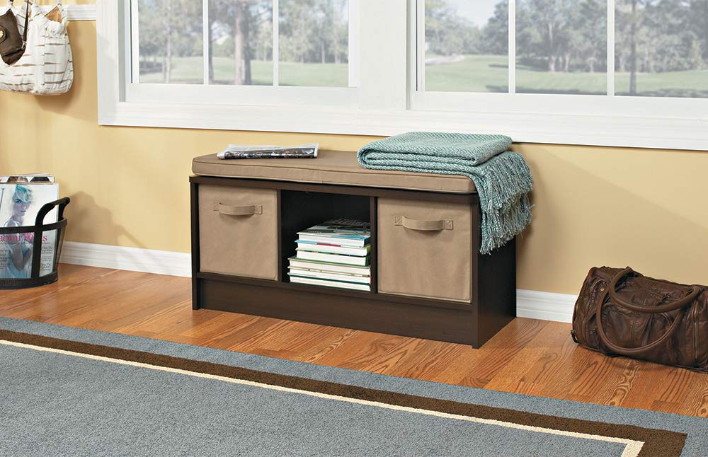 ClosetMaid 1570 Cubeicals 3-Cube Storage Bench Espresso Manufactured Wood