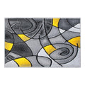 Flash Furniture Jubilee Collection Abstract Area Rug - High Pile Yellow Olefin Rug - 2' X 3' Area Rug - Jute Backing - Hallway, Entryway, Bedroom, Living Room