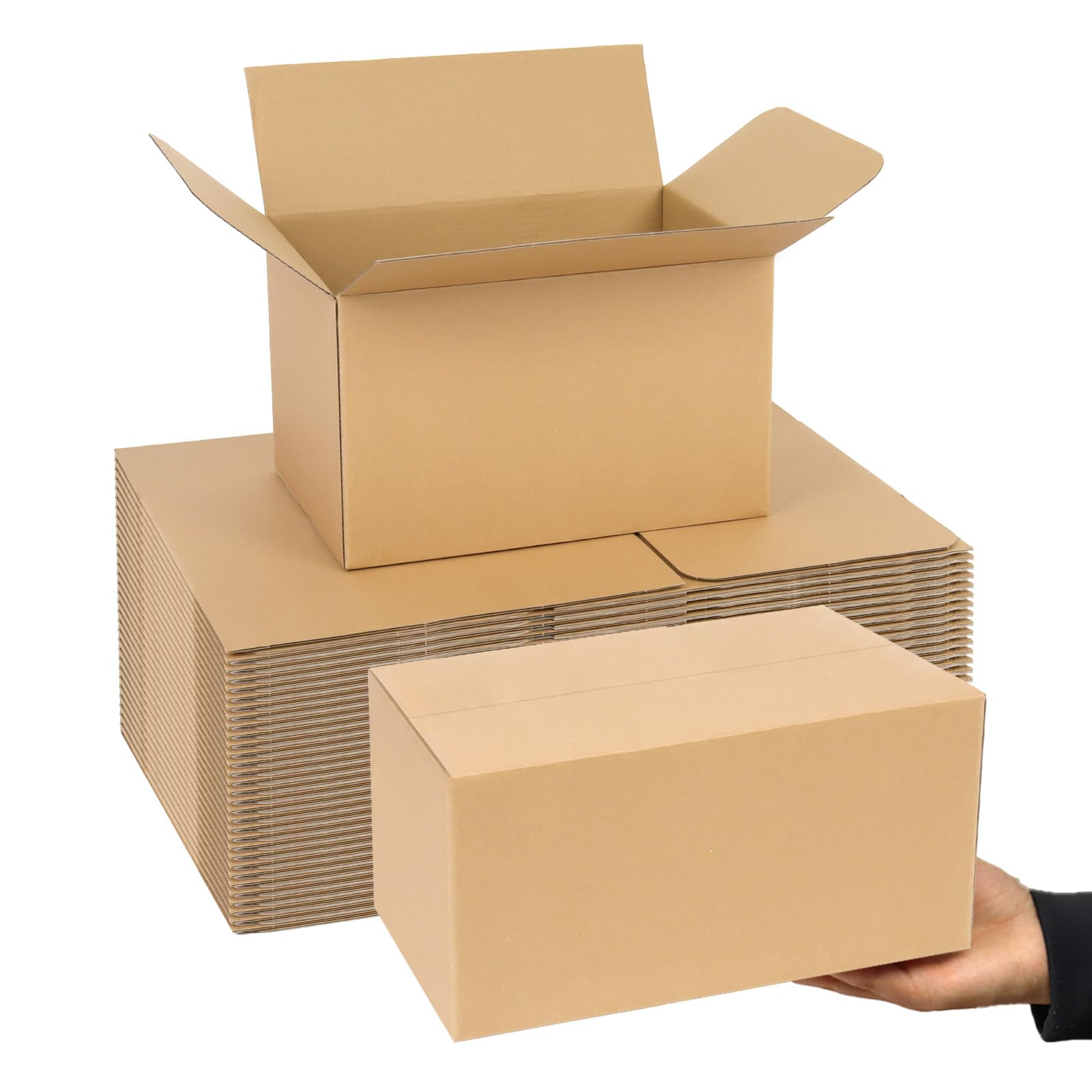 Shipping Boxes Medium 10X7X6 Inches, 30 Pack Mailer Packaging Boxes Bulk, Brown Corrugated Cardboard Boxes For Small Business Ma