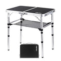 Yihuiko Folding Picnic Table, Camping Table, Adjustable Height Folding Table, Portable Aluminum Small Table With Handle For Picnic, Bbq, Indoor, Office