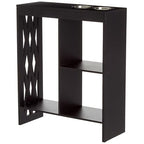 Decorative End Table With Drink Holder - Black