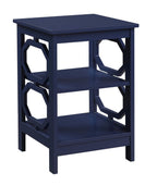 Convenience Concepts Omega End Shelves Table, Cobalt Blue