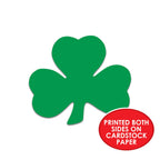 Beistle Printed Shamrock Cutouts 5" Green Paper 60 Pack