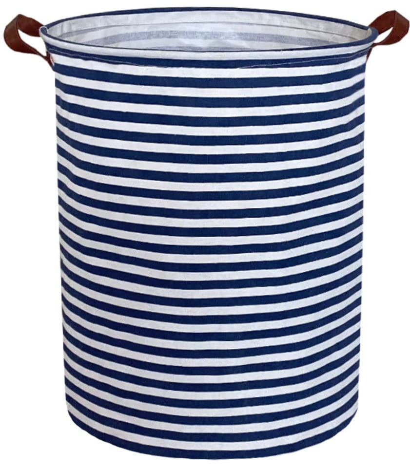 Essme Kids Laundry Hamper,Boys laundry basket,Collapsible Bule storage basket with Waterproof PE Coating,Canvas Fabric Nursery H
