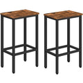 Mahancris Bar Stools, Set Of 2 Bar Chairs, Kitchen Breakfast Bar Stools With Footrest, 25.8inch Dining Stools, Rectangular Industri
