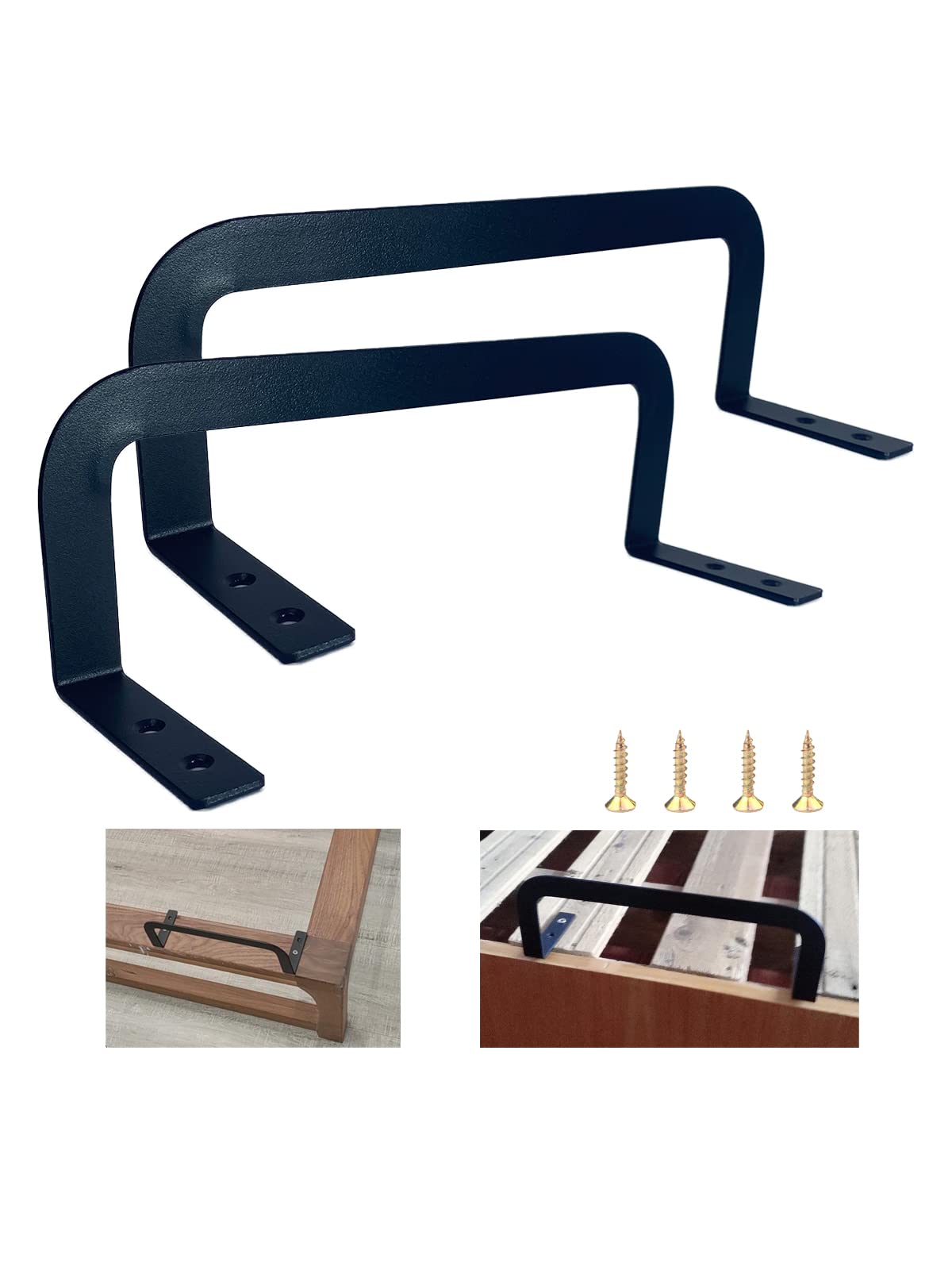 Benbuoo 3.5 Black 2pcs Mattress Slide Stopper Retainer Bar Stop Bed From Sliding Moving Non Slip Pad Metal Holder in Place Gri