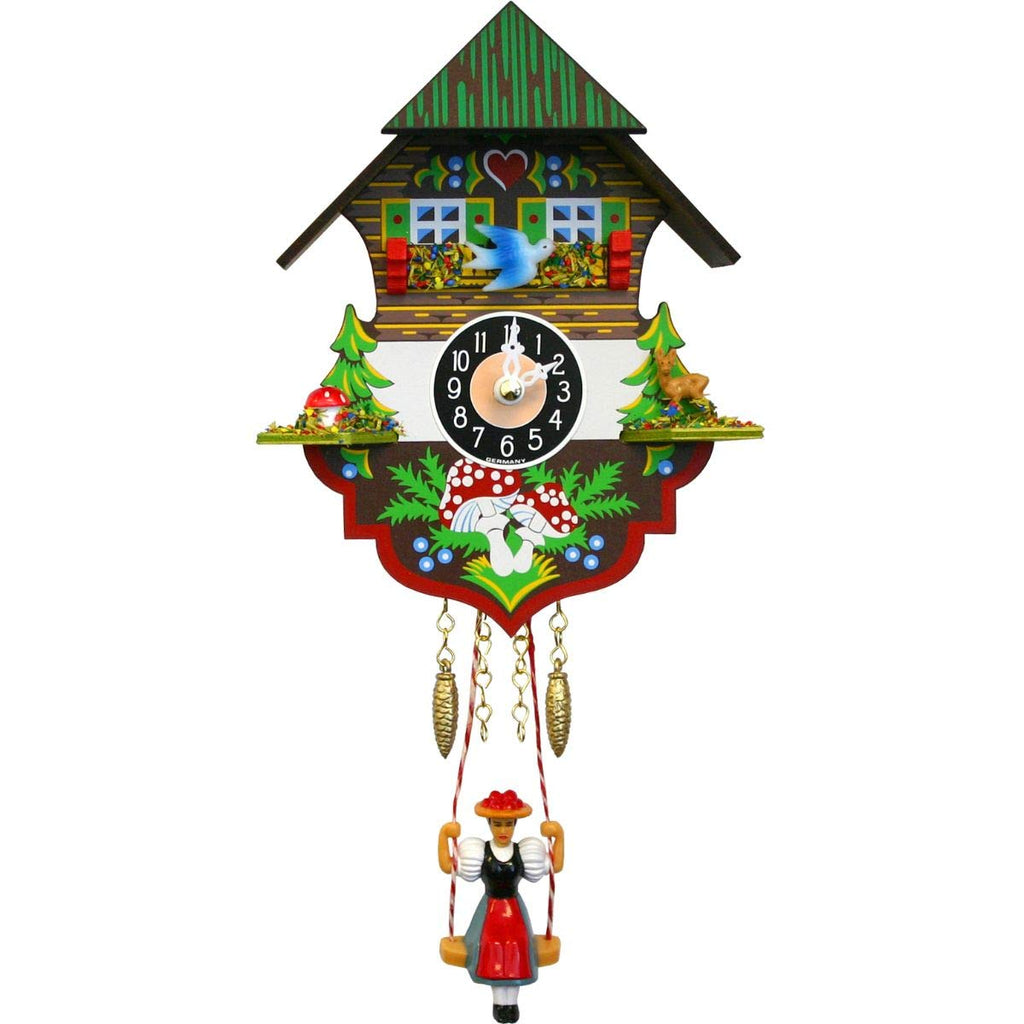 Alexander Taron 0197Sq Engstler Battery-Operated Clock-Mini Size With Music Chimes, Multi