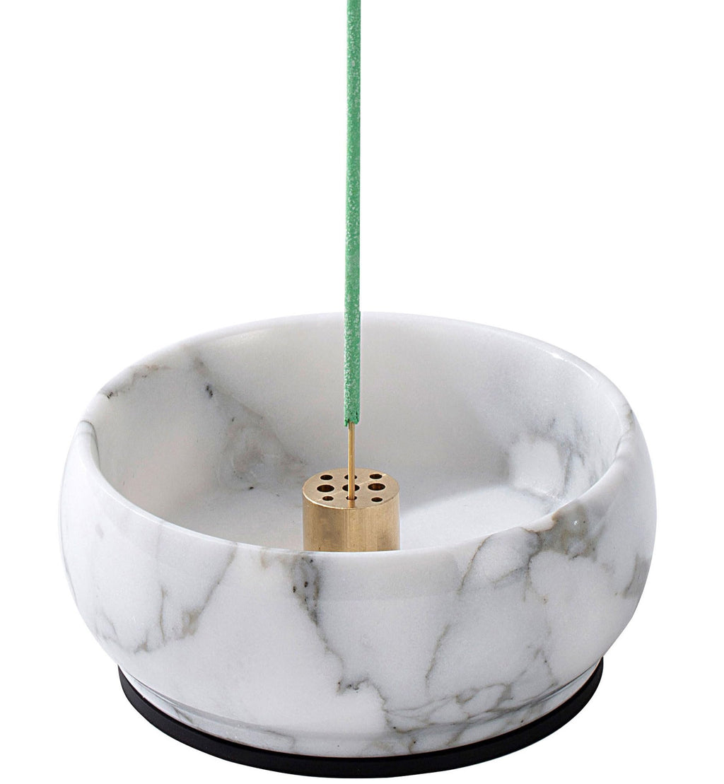 Marble Incense Holder, Incense Burner for Meditation, 9 Incense Holes Suitable for Most Incense Types, Easily Grab All Incense A