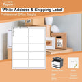 Tapsin 10Up 50 Sheets Sticker Labels Compatible Laser/Ink Jet Shipping Labels, 2' X 4' Labels For Shipping/Mailing (500 Labels