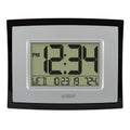 La Crosse Technology WT-8002U Digital Wall Clock, Silver, Black