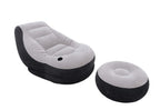 Intex Inflatable Ultra Lounge Chair With Cup Holder And Ottoman Set (4 Pack)