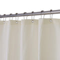 Barossa Design Extra Long Fabric Waffle Weave Shower Curtain 84 Inch Height, Hotel Luxury Spa, Water Repellent, 230Gsm Heavy Dut