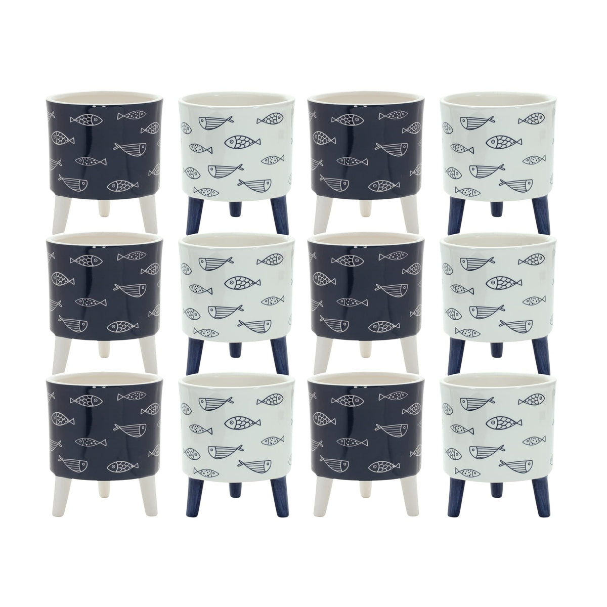 Decorative Pot W/Legs (Set Of 12)